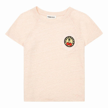 Hundred Pieces - Linnen T-shirt Sisterhood - Dusty Pink