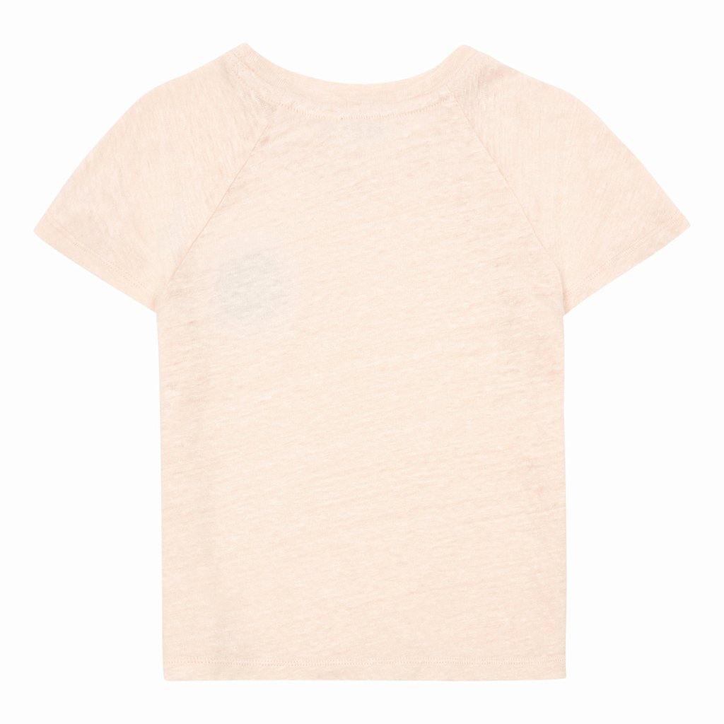 Hundred Pieces - Linnen T-shirt Sisterhood - Dusty Pink