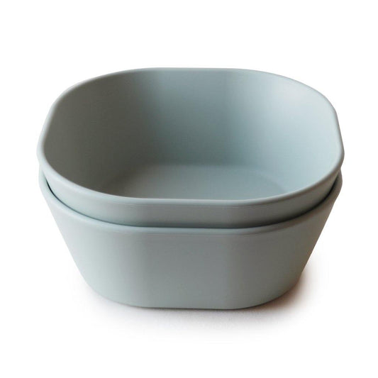 Mushie - Set van 2 bowl - Vierkant - Sage